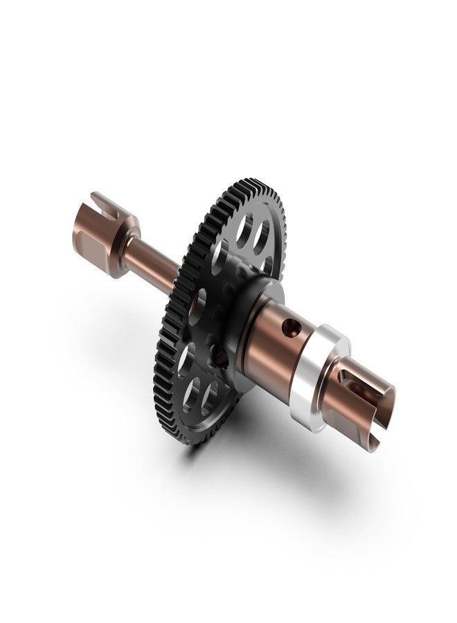 CROBOLL R11144 Upgraded S2 Alloy Steel Central Gear DriveShaft with 60T CNC Gear for RC Car, Spare Parts RC Truck for RZ001 and XTS-F10